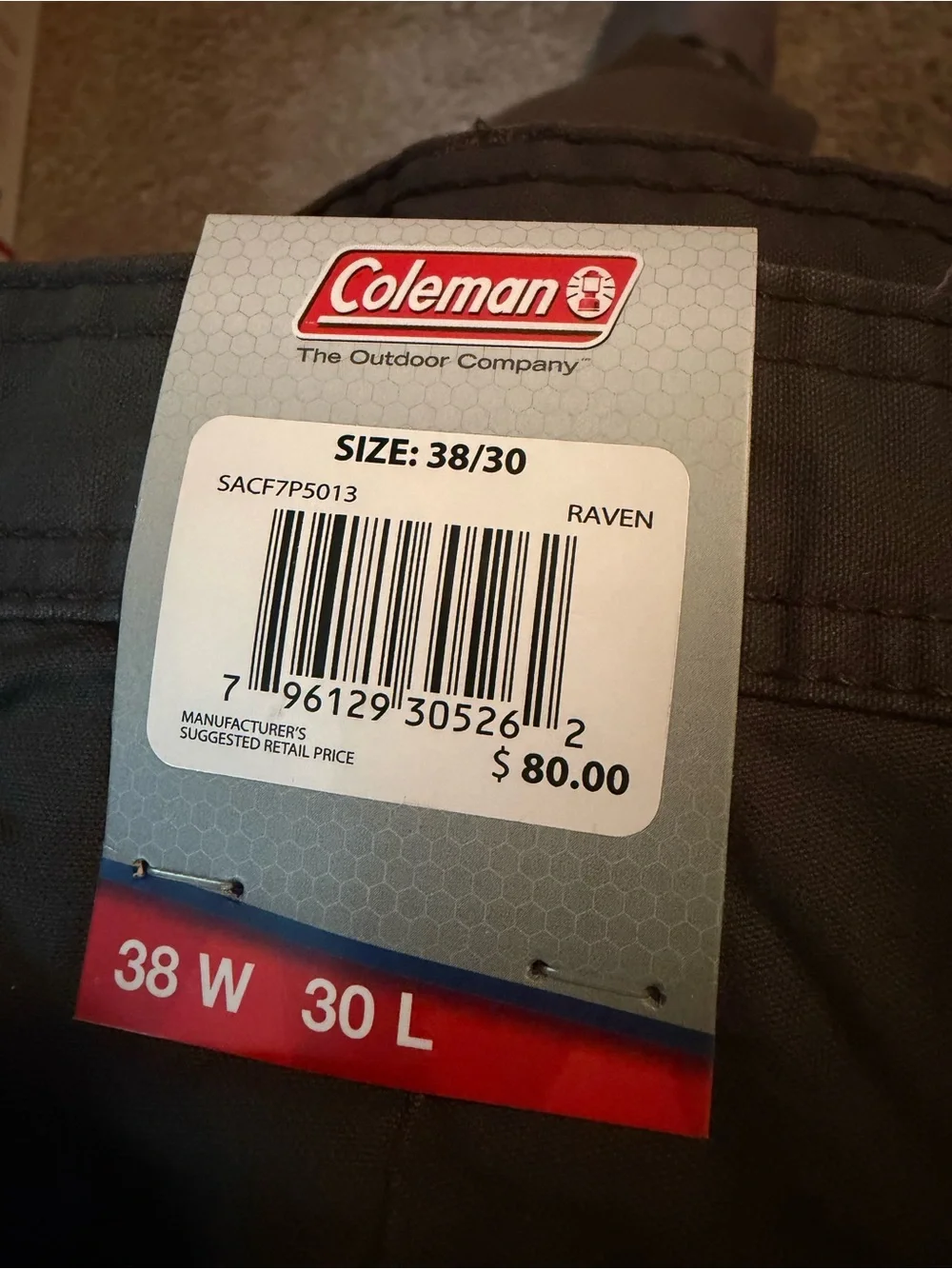 Coleman Men's Dark Gray Straight-Leg Chinos